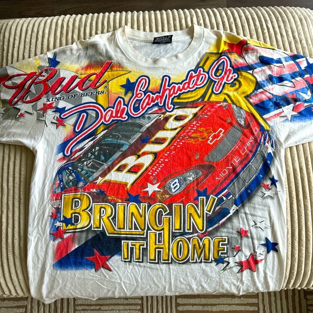 Vintage Dale Earnhardt Jr Budweiser NASCAR Tee